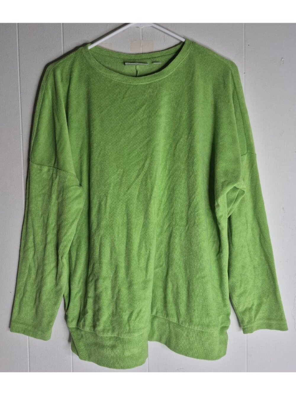 Belle Beach by Kim Gravel Poolside Terry Sweatshirt Island Green Size S